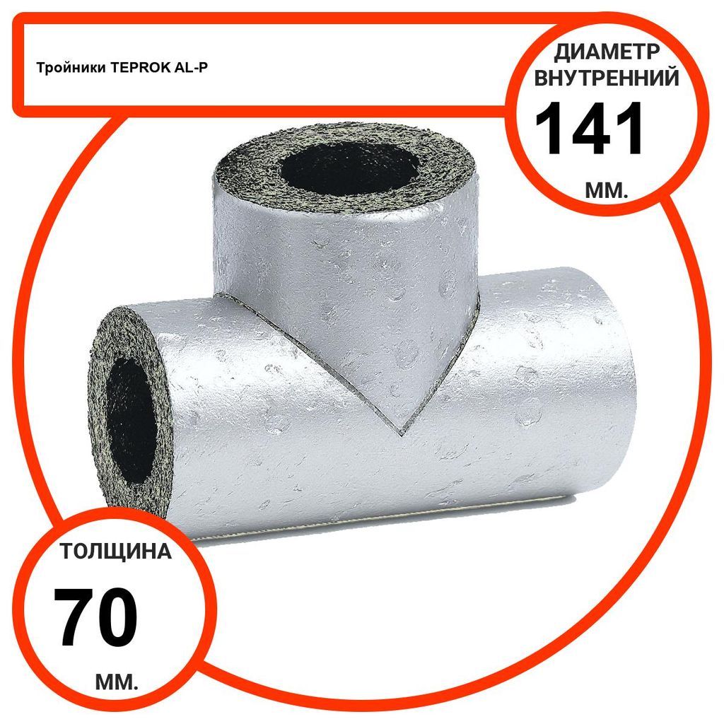 Тройник базальтовый D141-T70 AL-P-100 с усиленным покрытием с возможностью применения вне помещений