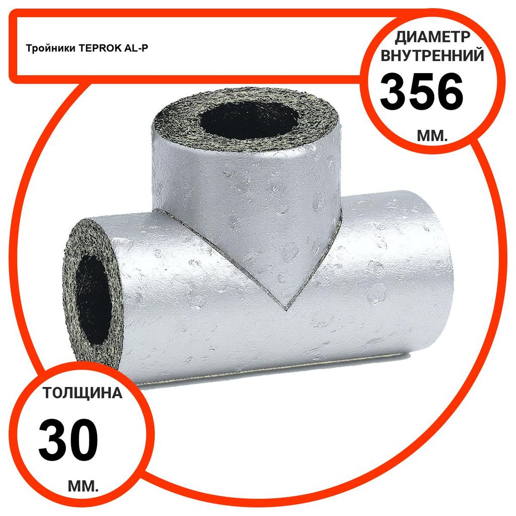 Тройник базальтовый D356-T30 AL-P-100 с усиленным покрытием с возможностью применения вне помещений