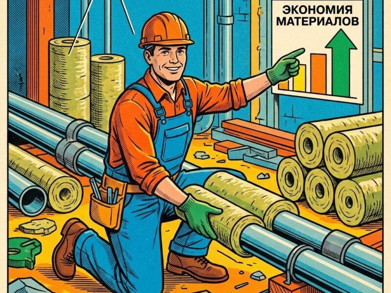 Как сэкономить на монтаже теплоизоляции труб минераловатными цилиндрами