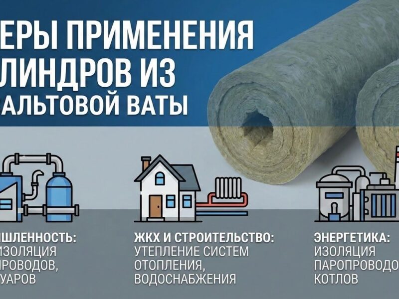 Сферы применения цилиндров из базальтовой ваты