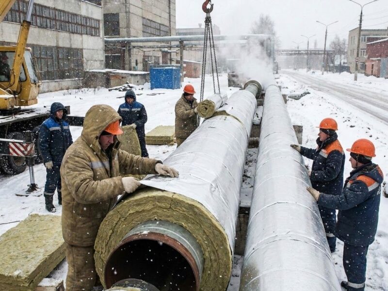 Утепление трубопроводов на улице